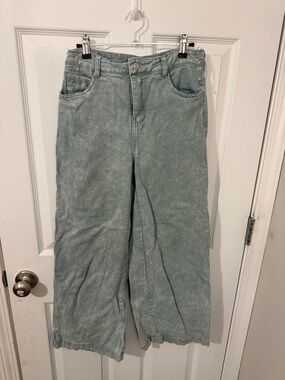 entro Wide Leg Pants in Washed Sage Green